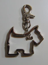 My Flat in London Haute Pooch Scottie Dog Purse Handbag Charm Silver Tone