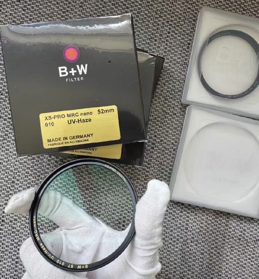 B+W 49_82mm UV Haze Nano Ultra Thin Filter Schutz Kamera Objektiv Messingmaterial - Bild 4 von 4
