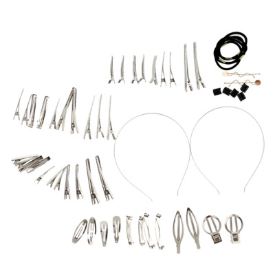 57Pcs Set Blank Hair Clips Hairpin Headband Hair Bows DIY Craft