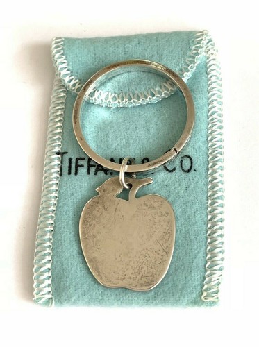 Tiffany & Co. Sterling Silver Apple Key Chain With Tiffany Pouch - Picture 1 of 4