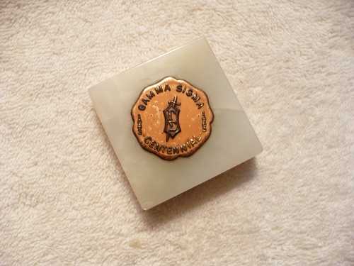 77A- GAMMA SIGMA CENTENNIAL 1863-1963 PAPERWEIGHT - Picture 3 of 7