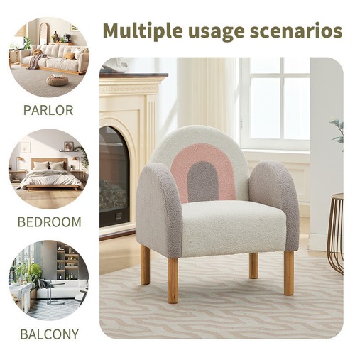 Accent Chair Sofa with Solid Wood Feet Lounge Chair Takes 300lbs for Living Room
