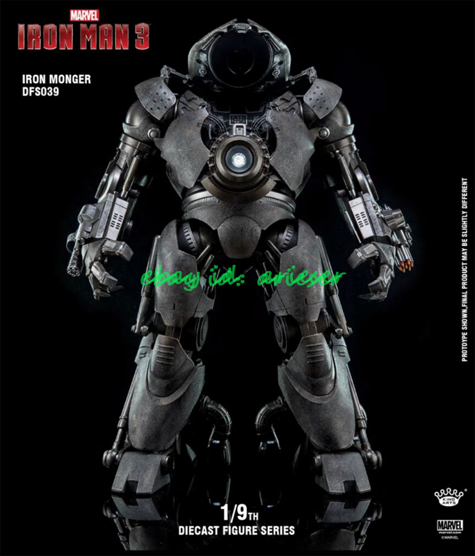 King Arts 1/9 Dfs039 Iron Man 3 Iron Monger Diecast Series 37cm