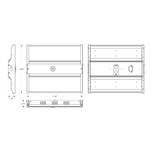 Keystone XFIT LED Linear High Bay 90W 5000K 3xT5HO Replacement 13590Lm V-Hook - Picture 2 of 2