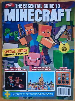 Essential Guide To Minecraft Special Edition Magazine w 2 Giant Posters