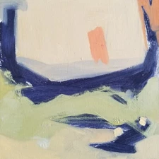 Original Oil Painting by TwoBadArtists Abstract Landscape Collectible Art 8 x 8