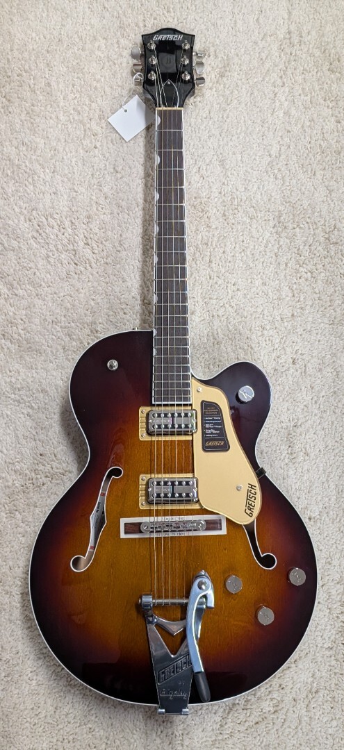 Полый корпус Gretsche Tennessey с фурнитурой Bigsby и никелем, Havana Burst