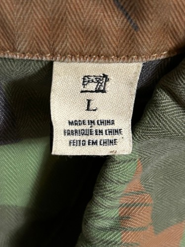 Scotch And Soda Twill CAMO JACKET Amsterdams Blauw Men's LARGE Button Front - Picture 14 of 15