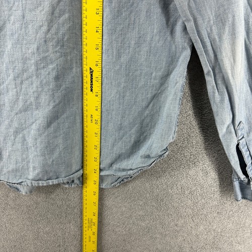 Gap 1969 Shirt Womens Size Small Blue Chambray Denim Button Up Western - Picture 8 of 10