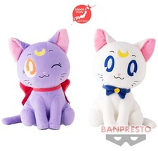 RARE Sailor Moon Luna  Artemis Makeup Ribbon BIG Plush doll SET EXPRESS from JP