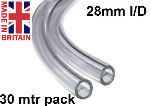 28 mm (1,1 Zoll) Klar PVC Schlauch Teichschlauch Rohr Flexibles Rohr Extra Dick 3 mm Wand - Bild 7 von 7
