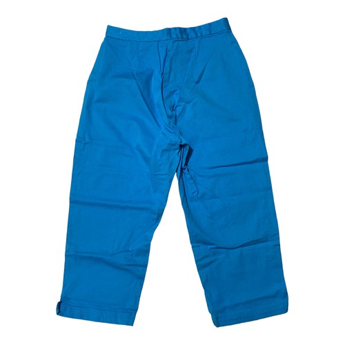 Mountain Lake Cotton Stretch High Waist Capri Pants Women's 6 Blue NWOT - Picture 2 of 6
