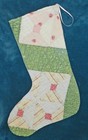ANTIQUE VINTAGE CUTTER QUILT CHRISTMAS STOCKING! AMAZING HAND QUILTING! 22-72