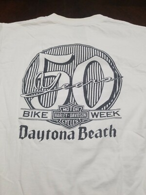 Vintage 1991 Harley Davidson 3D Emblem Bike Week L Daytona Beach