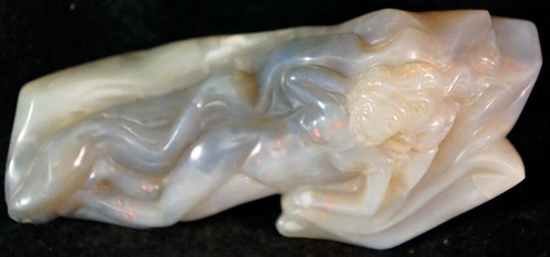 Scultura opale naturale figura di signora nuda grande 300+ carati rara 1 di un genere - Foto 9 di 12