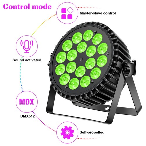 8X 270W RGB UV Par can Bühnenlicht 18LED DMX DJ Disco Hochzeit Bühnenbeleuchtung - Bild 7 von 17