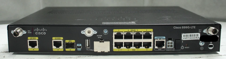 CISCO C899G-LTE-VZ-K9 LTE 2.0 Integrated Services Router - Unit Only - Image 4 of 4