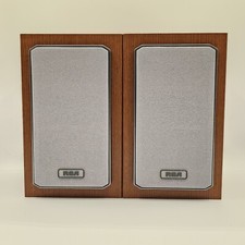 RCA RS 2000 Wired Square Wood Speakers with Cords