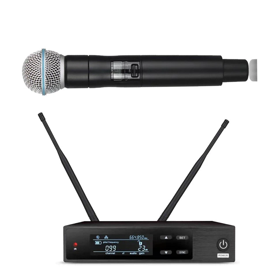 100 Channel QLXD Wireless Microphone System B58 Metal Handheld Dynamic Karaoke - Image 3 of 4