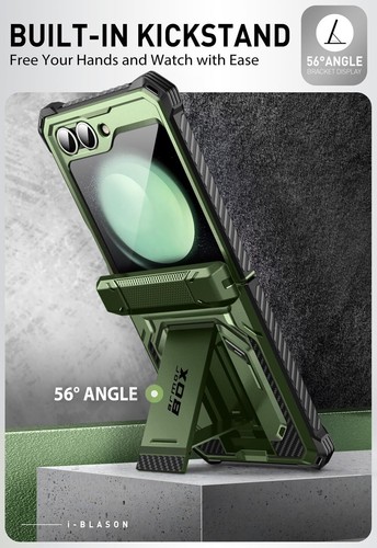 Boîtier d'armure i-Blason pour Galaxy Z Flip 6 (2024) étui corps complet écran/support intégré - Photo 20 sur 34