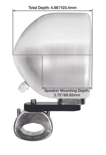 (2) Rockville MAC40B 4" Black Swivel Aluminum Motorcycle Handlebar Speaker Pods - Picture 5 of 9