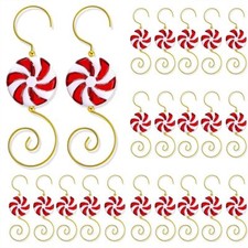 Christmas Ornament Hooks Candy 20 Pieces Ornament Hooks Candy Bead Wire Ornam...