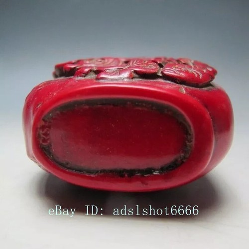 Chinese Hand-carved Turquoise Goldfish Snuff bottle - Picture 6 of 7