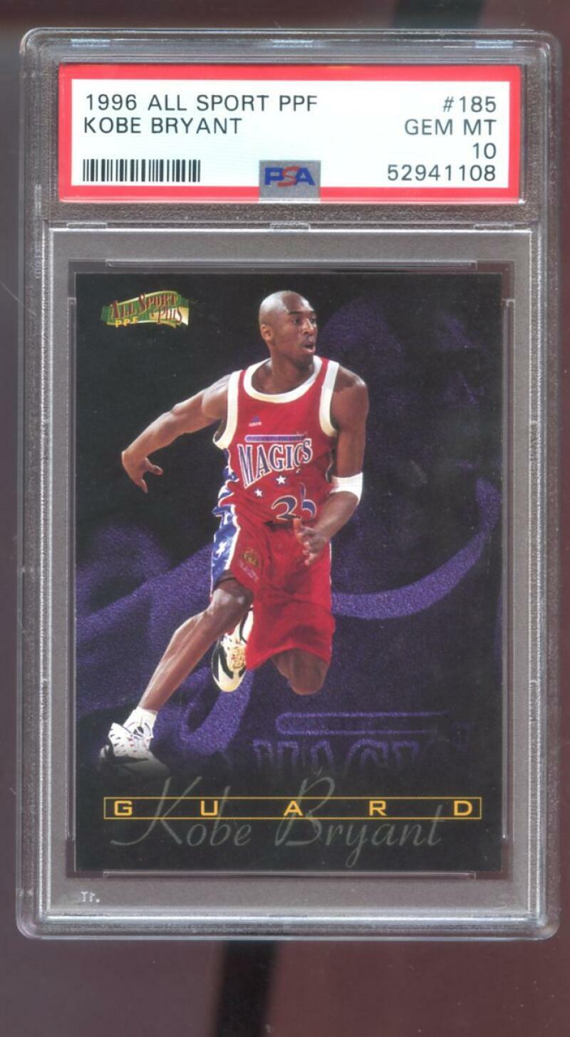 1996-97 All Sport PPF #185 Kobe Bryant ROOKIE RC PSA 10 Graded Basketball  Card