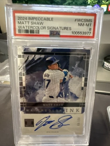 2024 impeccable Matt Shaw PSA 8 Watercolor Signatures Ink