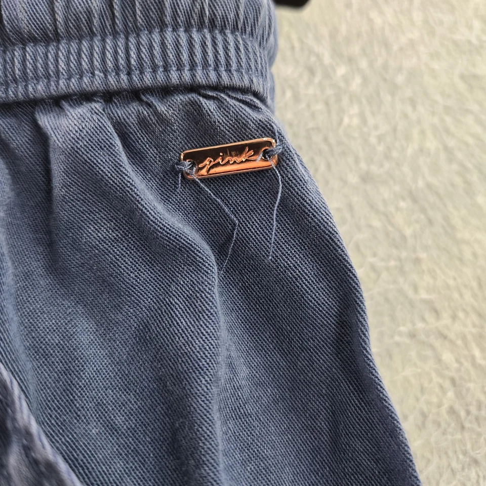 Pantalones Victoria's Secret ROSA Mujer L Azul Lounge Logo 26.5" Entrepierna Foto 4 de 4