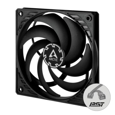 Arctic P12 Slim 120mm 12cm PWM PST Gehäuselüfter schwarz Fluid Dynamikdruck Optimis