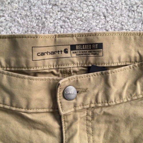 Carhartt Rugged Flex Carpenter Pants Relaxed Fit Canvas Work 38x32 Act 31 Inseam - Picture 7 of 10