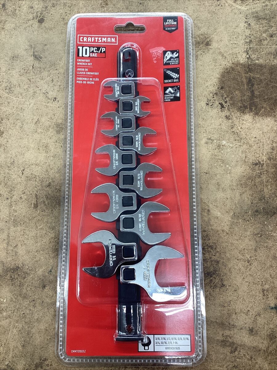 3/8 in. Drive 3/8-1 in. Crowfoot Wrench Set (10-Piece) 3/8 in. Drive 3/8-1 in. Crowfoot Wrench Set (10-Piece)