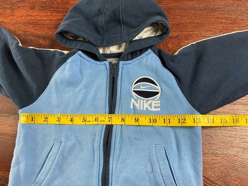 NIKE Full Zip Up Blue Hooded Sweatshirt Hoodie Kid's Size 24 Mos. - Picture 7 of 9