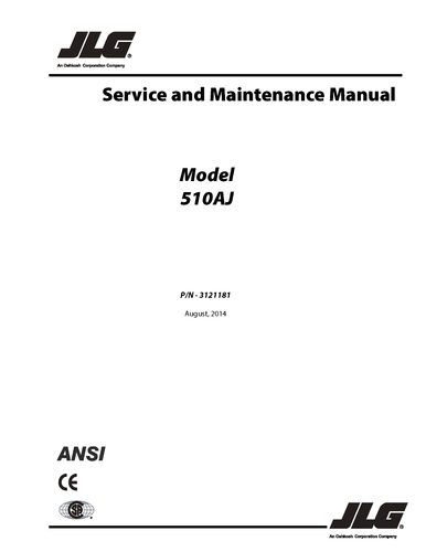 JLG Boom Lifts MANUALS OWNERS SERVICE PARTS Lists Schematics Maintenance Safety - Picture 15 of 233