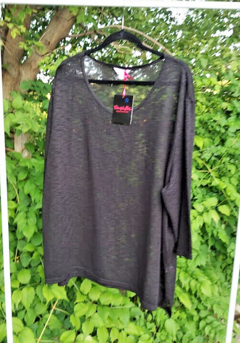 Nuevo con etiquetas Prenda para mujer Simply Be cómoda transpirable negra transparente - EE. UU. talla grande 28/30 - Imagen 1 de 6