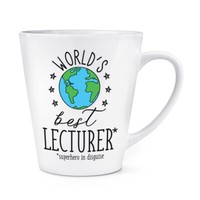 World's Best Lecturer 341Ml Latte Becher Tasse Worlds Best Favorit Scherz Lustig