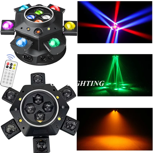4-IN-1 Rotate Six Moving Heads LED Light Laser Strobe RGBW DJ Disco Party Stage - Picture 9 of 15