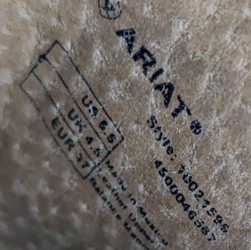 ARIAT Women’s Relentless Brown Blue Green Square Toe Western Leather Boots 5.5 - Picture 7 of 9