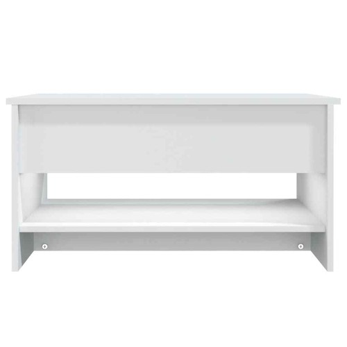 1891513 Tavolino da Salotto Bianco 80x50x40 cm in Legno Multistrato - Foto 6 di 6