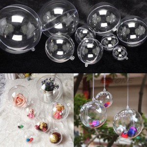 10x-Clear-Plastic-Ball-Ornament-Baubles-Party-Home-Hanging-Decoration-Gift