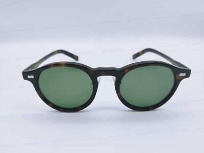 MOSCOT MILTZEN Tortoise Frame Green Lenses Sun Glasses w/ Metal Nose Pad 49mm