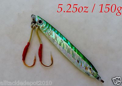 1-10 pcs Knife jigs /150g green vertical butterfly jigs choose  pieces