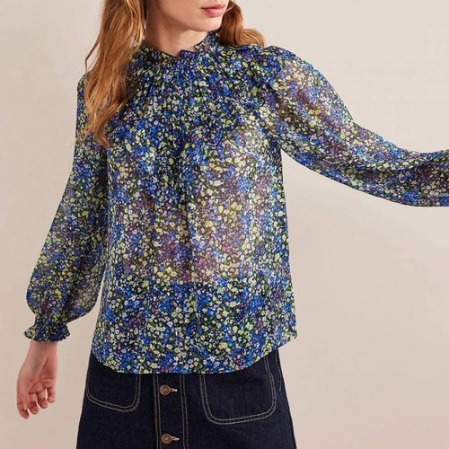 BNWT BODEN V-YOKE FLOUNCE TOP SZ 6 - Picture 2 of 7