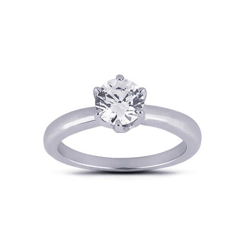 Klassischer Ring 3,05 kt G SI2 runder natürlicher zertifizierter Diamant plattiert mit Ehering - Bild 2 von 6