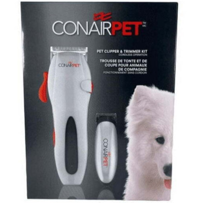Conair 20 Pc Rechargeable Cordless Clipper/Trimmer for Pet Home DIY Grooming Set