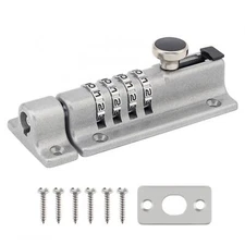 Combination Safety Slide Latch Lock Password Setting for Sheds Gates Cupboards