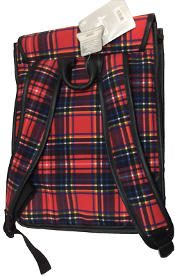 DISNEY Cruella De Vil Full Size Red Plaid Backpack Patches  display picture 3