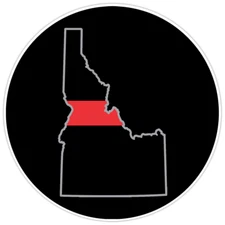 First Responder Thin Red Line Idaho Firefighter Bumper Sticker Military 5"