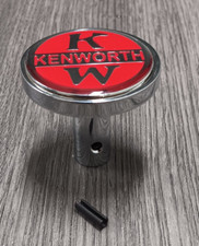 Perilla de válvula de freno de aire estilo vintage Kenworth KW metal cromado *ESTILO PIN*